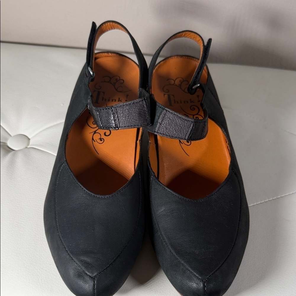 Think! Black Slingback Heels - Picture 5 of 14